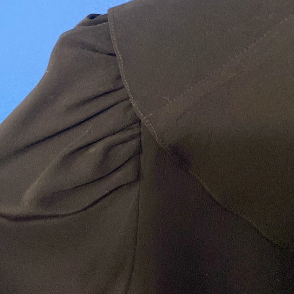 VNTG 1982 ST SIMON FEMME Black Silk Long Sleeved Midi Dress. Sz 8 - Picture 9 of 11